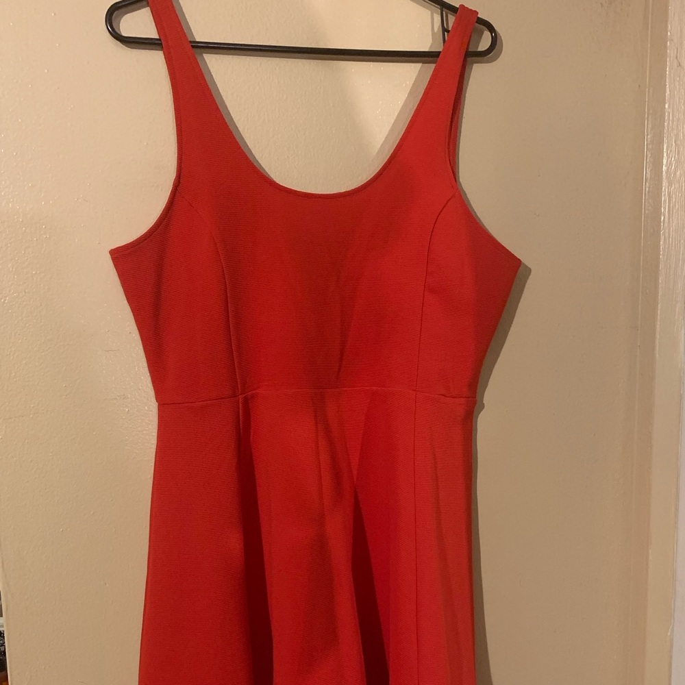 Red H&M Divided Skater Dress